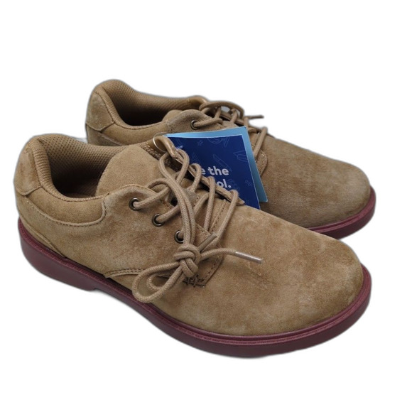 NEW Stride Rite Sz 4W Big Kid Murphy Brown Suede Leather Loafer Memory Foam Lite - Picture 1 of 10